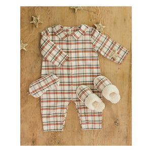 Rylee + Cru - Holiday Flanell-Hausschuh | Ecru