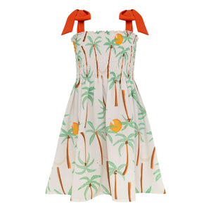 Pepita & Me - Waffle Palm Kleid | Elfenbein