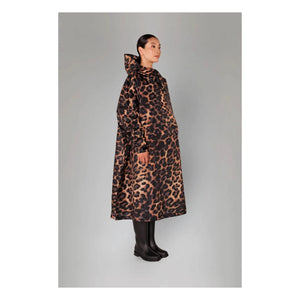 Rainkiss - Dark Leopard Waterproof Cape - Women's Collection | Brown