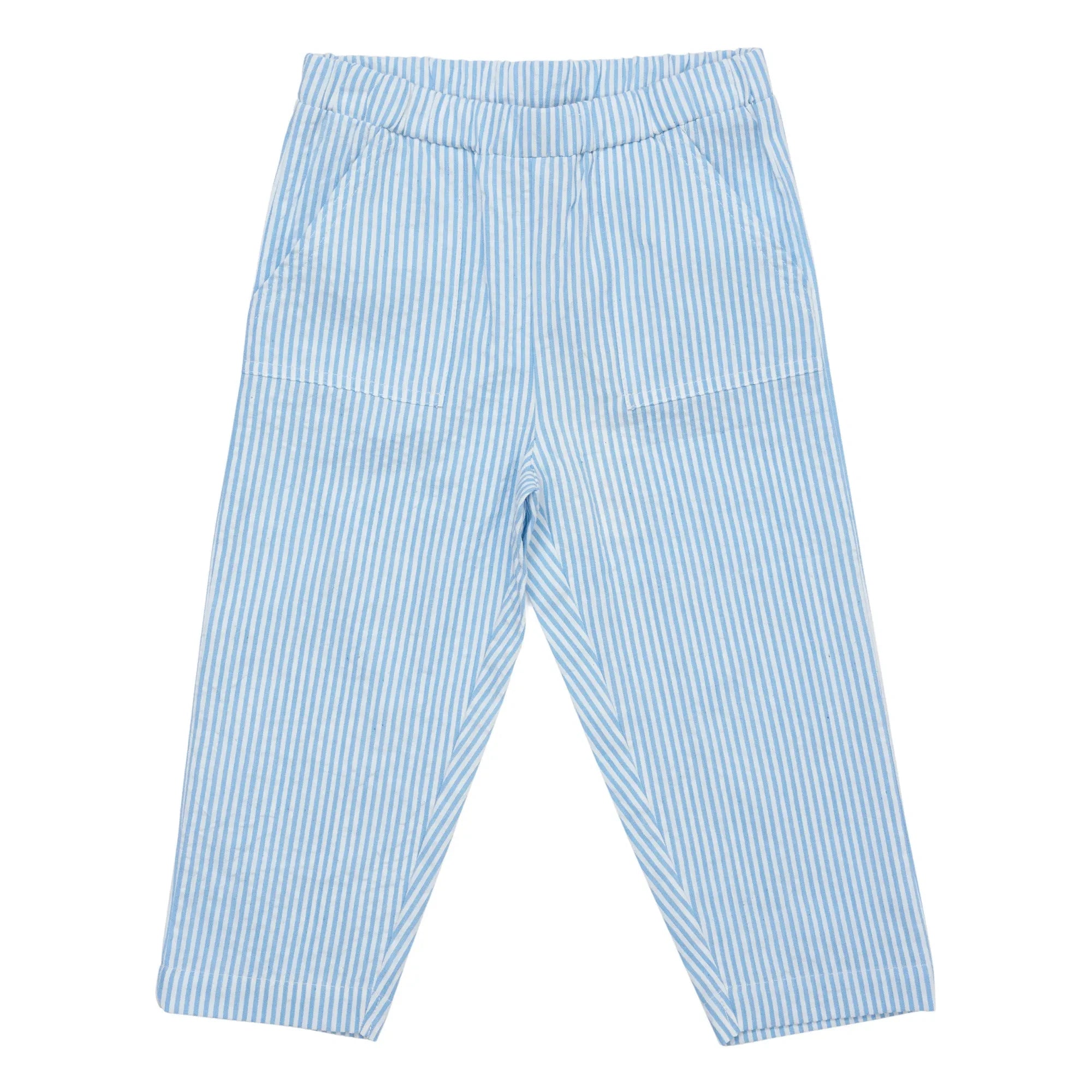 Copenhagen Colors - Seersucker trousers | Light blue