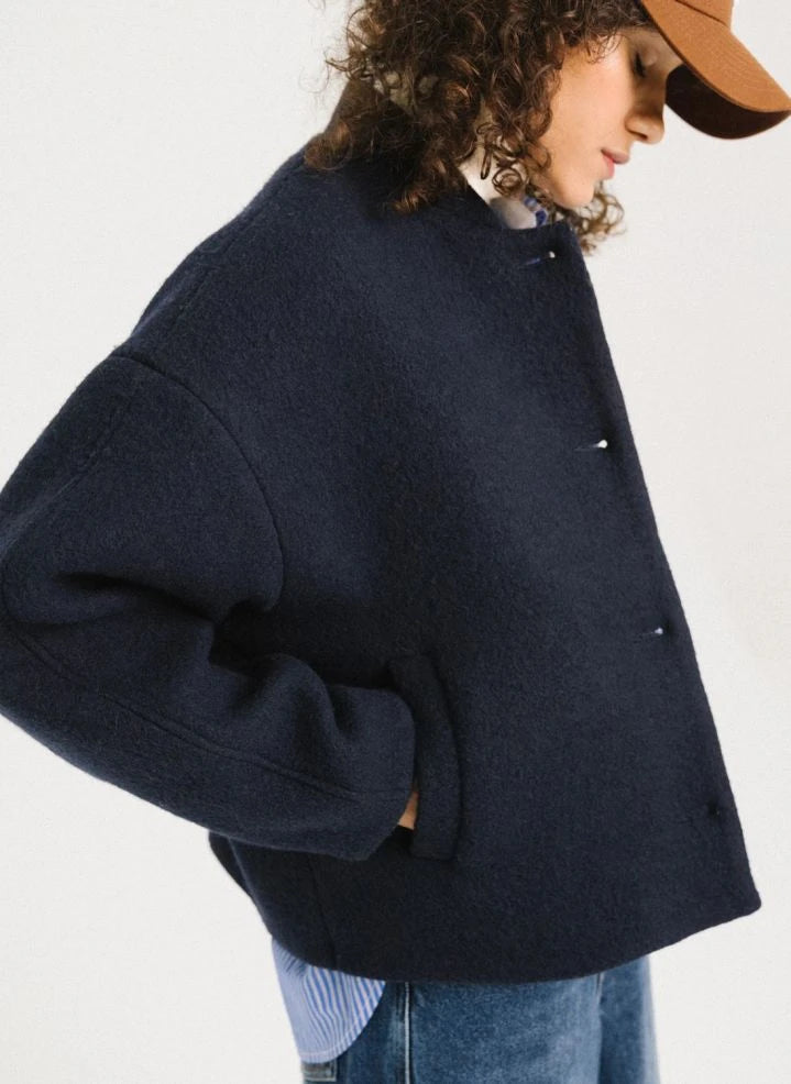 Tinsels - Destiny Cotton Jacket | Navy