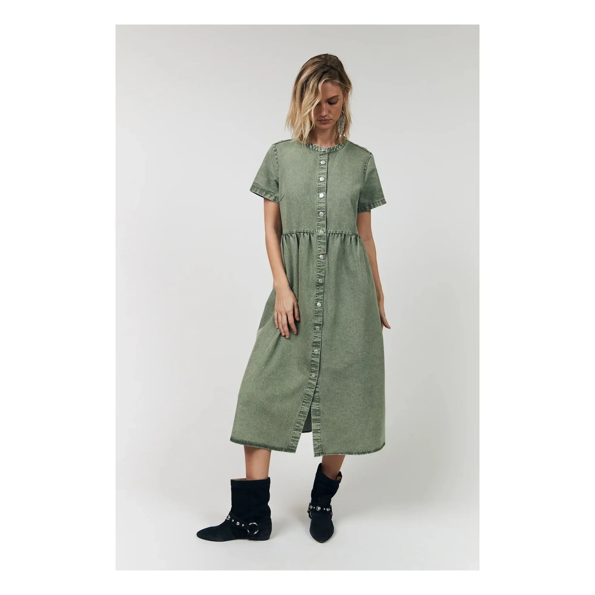 Lollys Laundry - Aliya Baumwollkleid | Khaki