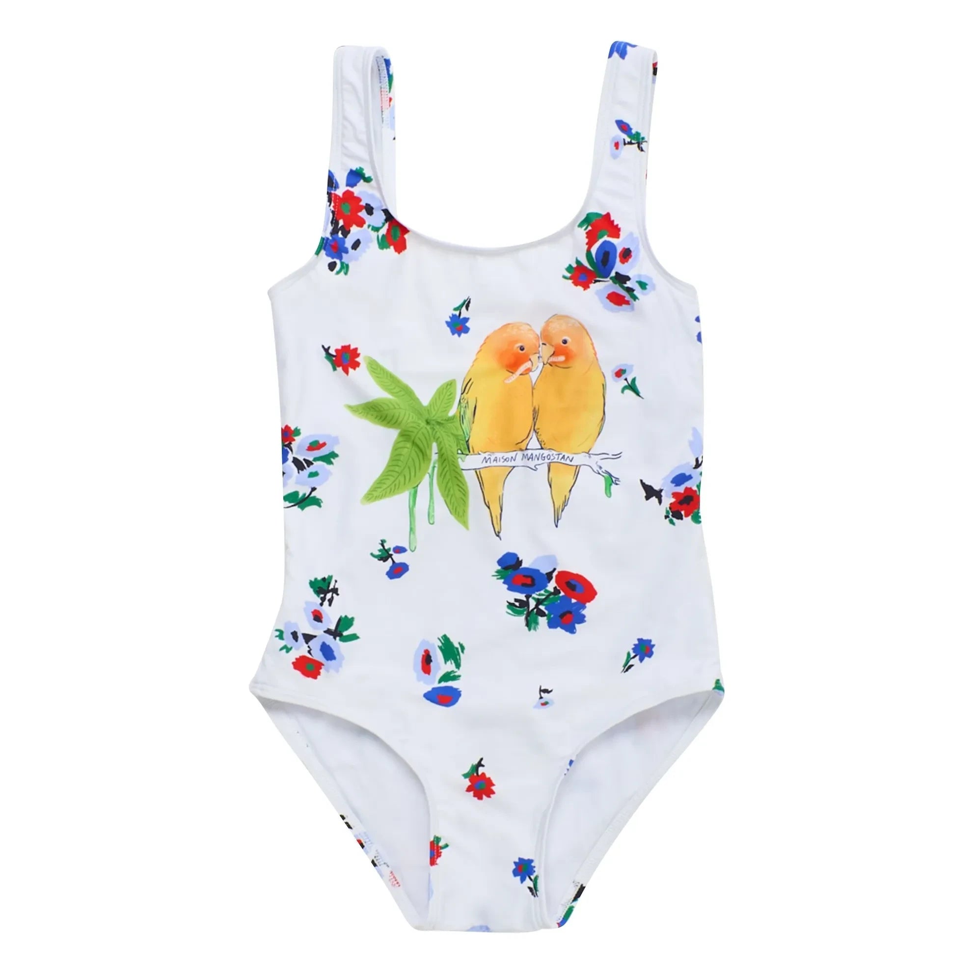 Maison Mangostan - Bird Swimsuit | White