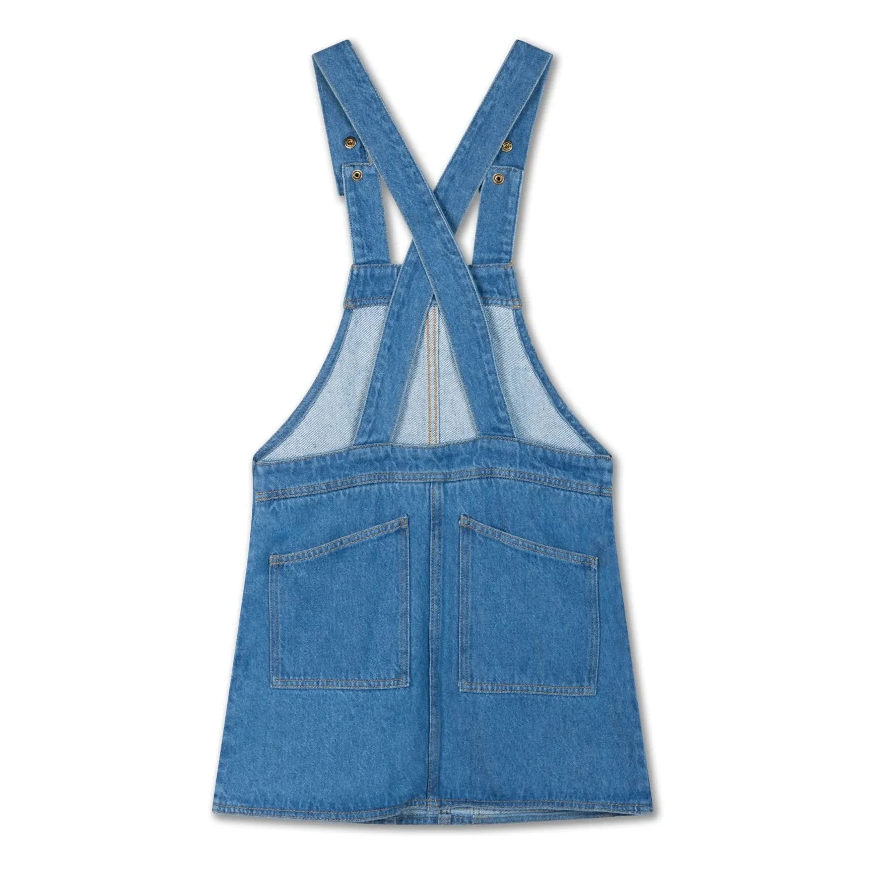Repose AMS - Organik Pamuk Salopet Elbise | Denim mavisi