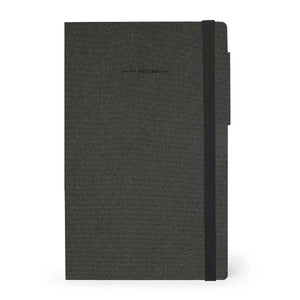 Legami - Lined Notebook, Monochrome Soft Cover - Deep Graphite - My Notebook