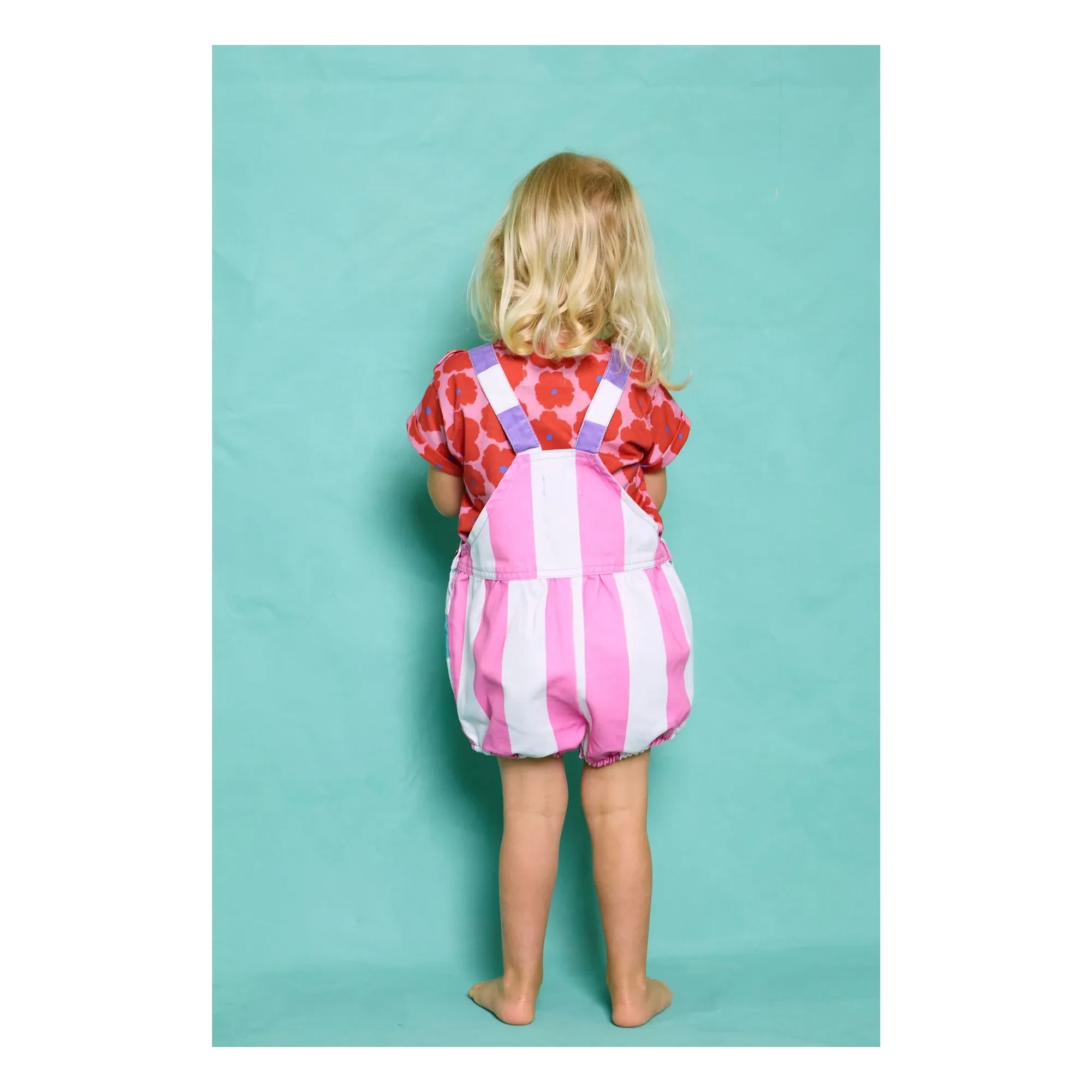 Favorite People - Amore Çizgili Tulum | Pembe