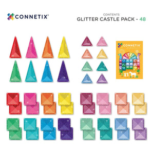 Connetix - Glitter Castle paketi | Pastel
