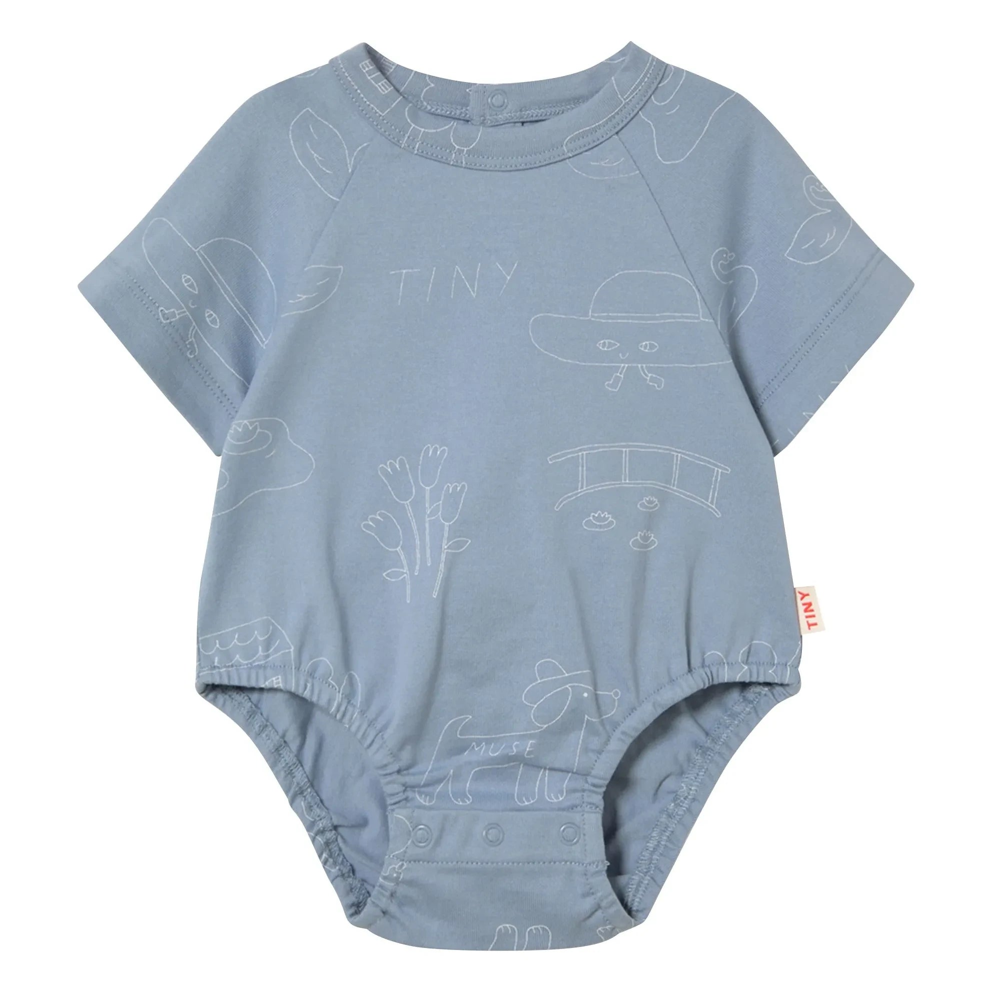 Tinycottons - Tiny Coton Bio body | Gri mavi
