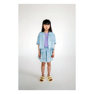 Repose AMS - Crop Tencel Shirt | Light Denim