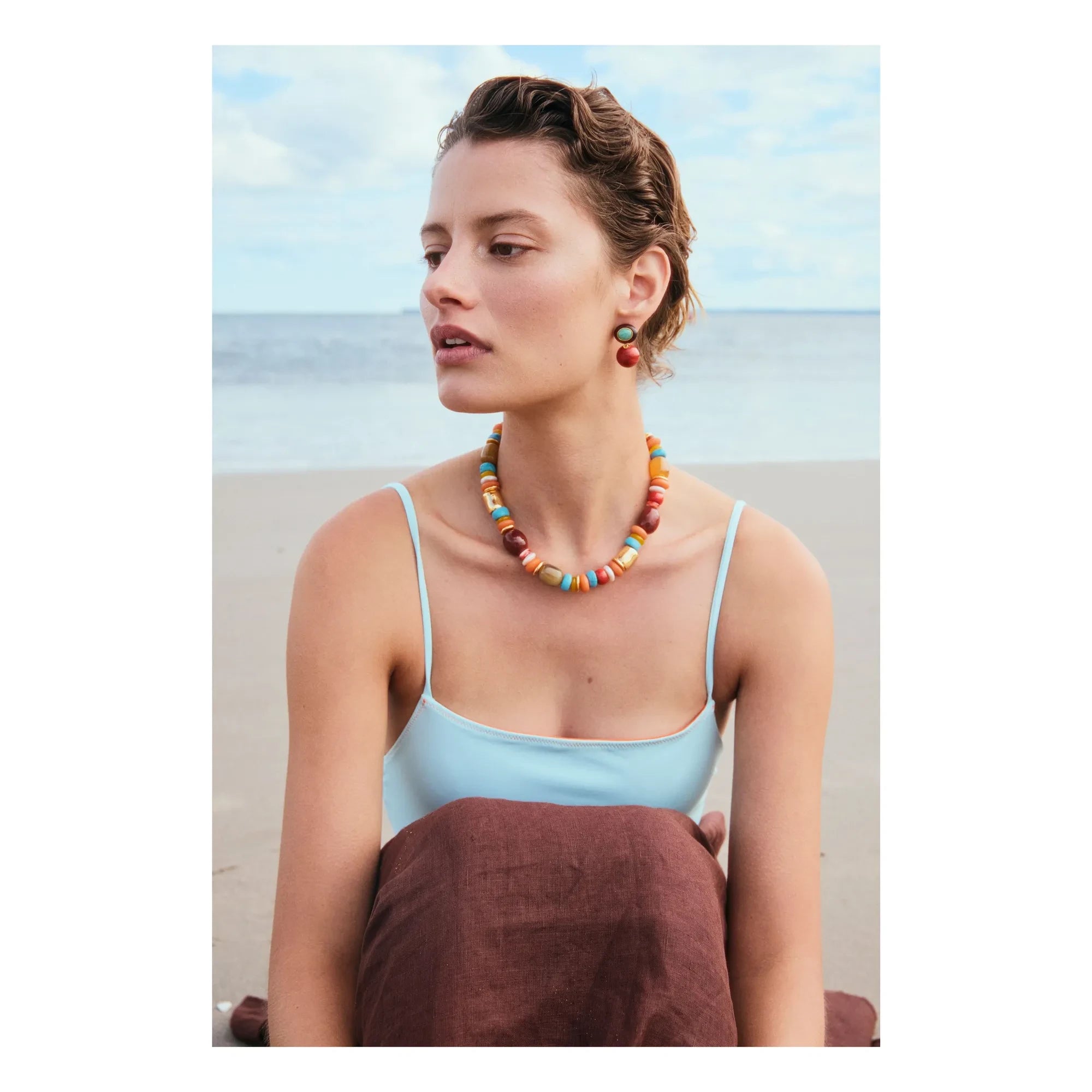 Lizzie Fortunato - Laurel Coral Earrings | Red