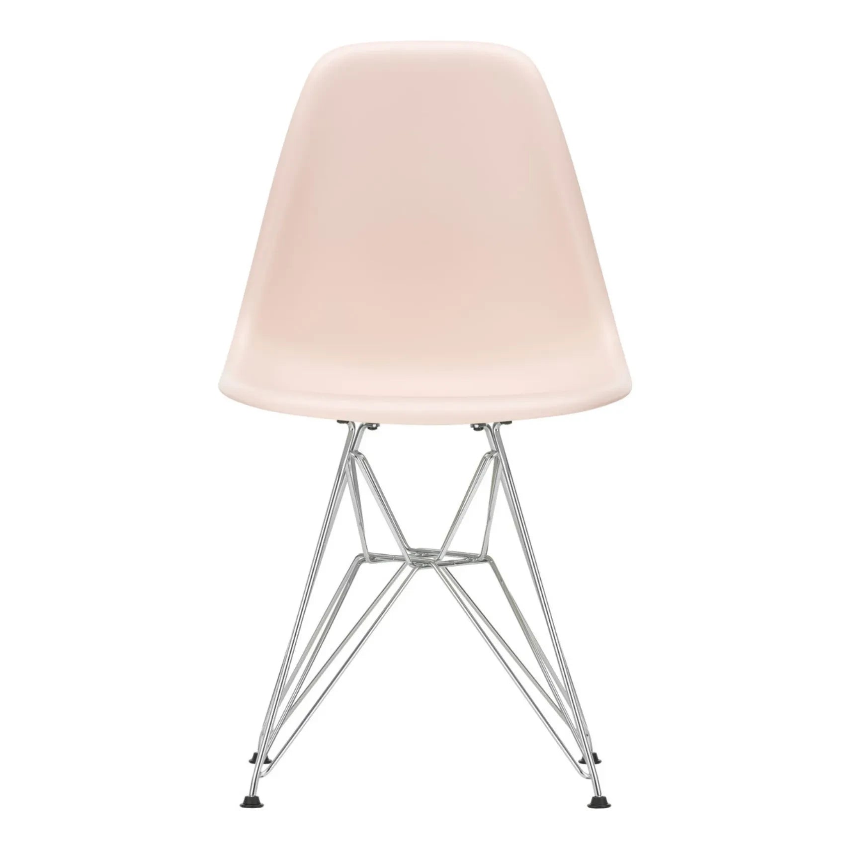 Vitra - DSR Plastik sandalye - krom çerçeve - Charles & Ray Eames | Yumuşak pembe