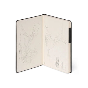 Legami - Liniertes Notizbuch mit monochromem weichen Einband - Black Suit - My Defter