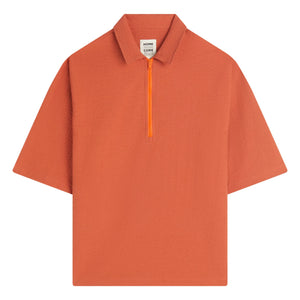 Homecore - Tajima Seer Zip Polo | Tuğla kırmızısı