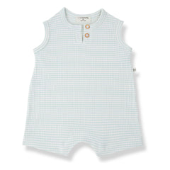 1+ in the family - Striped Vendrell Ribbed Jumpsuit | Almond Green