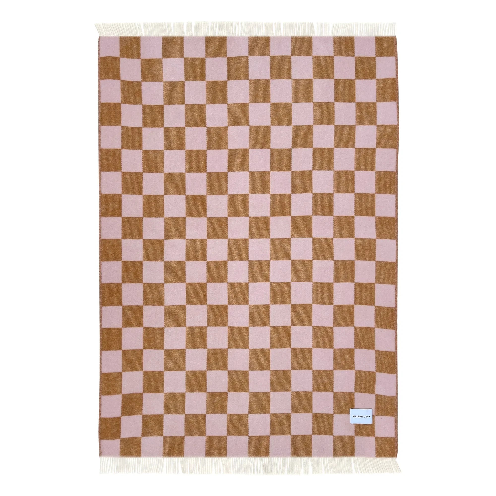Maison Deux - Damier Wolldecke | Terrakotta