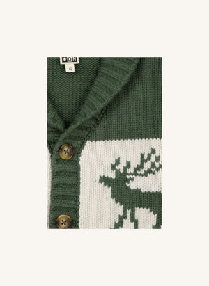 Bonton - Fleece-Strickjacke | Khaki