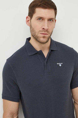Barbour yakalı erkek pamuklu tişört ESSENTIALS