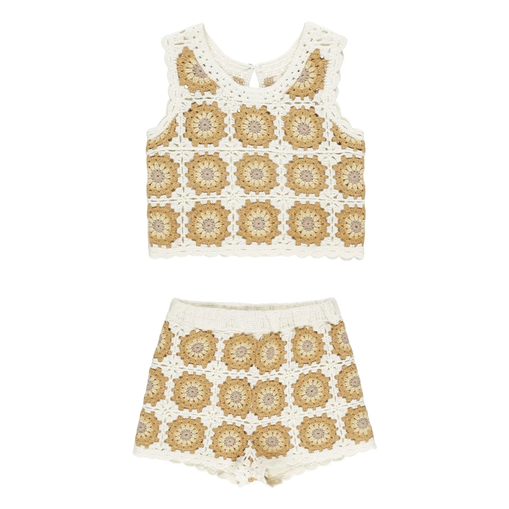 Rylee + Cru - Pleated Top and Shorts Set | Ecru