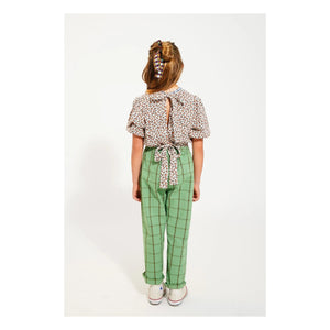 Piupiuchick - Organik Pamuk Leopar Crop Bluz | Ekru
