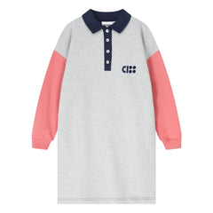 Cos I Said So - Organik Pamuk Polo Elbise | Gri