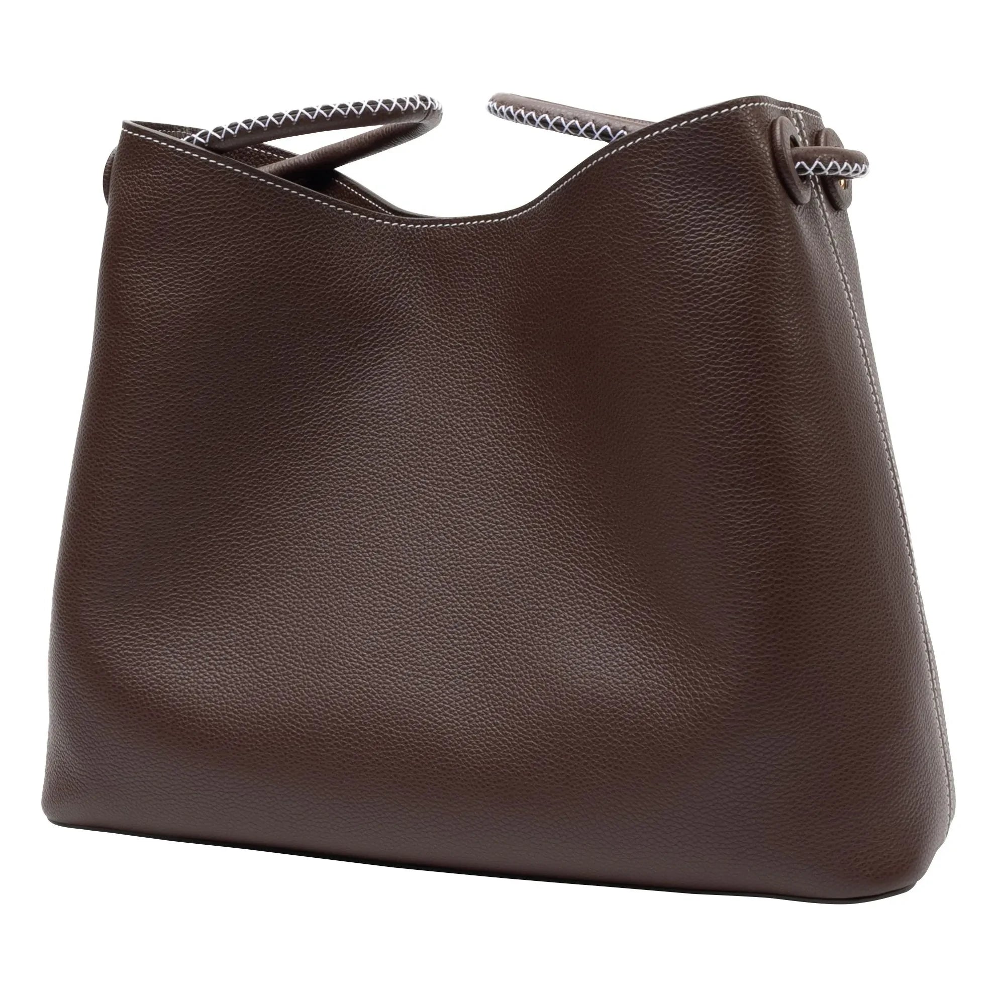 Handing - Vosges Grainé leather bag | Dark Brown