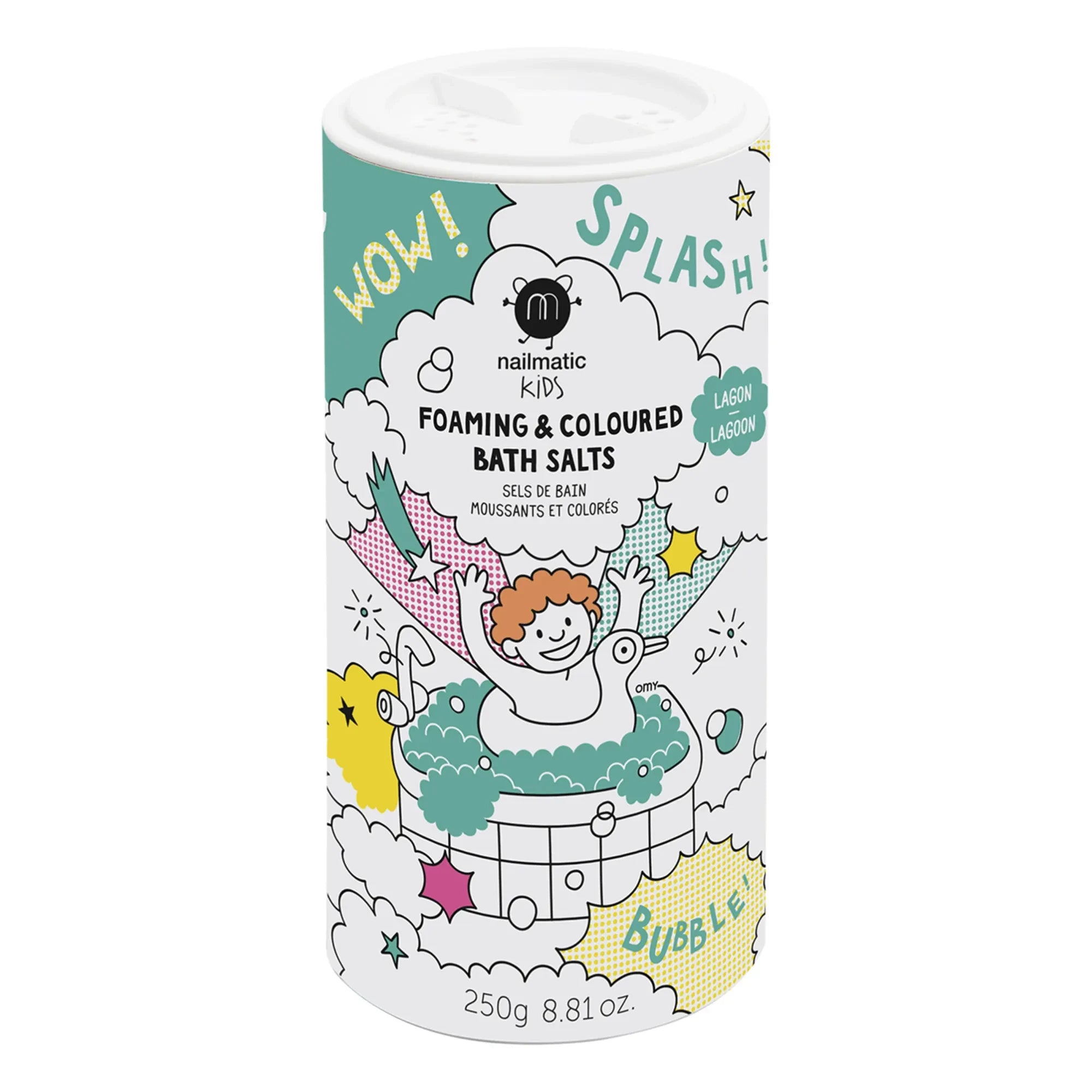 Nailmatic Kids - Lagoon Köpüren ve Renkli Banyo Tuzları - 250g | Yeşil
