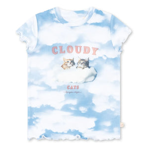 Konges Sløjd - Elli Cloudy Organik pamuklu T-shirt | Açık mavi