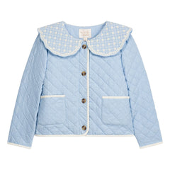 Louise Misha - Augustina Gesteppte Jacke aus Bio-Baumwolle | Blau