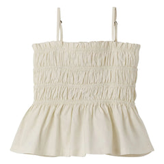 Fabula - Ruffled Top with Pockets | White