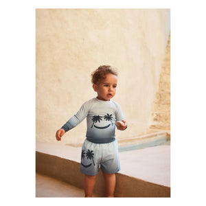 Molo - Nemo Palm Smile UV-Schutz-T-Shirt Recycelte Fasern | Graublau
