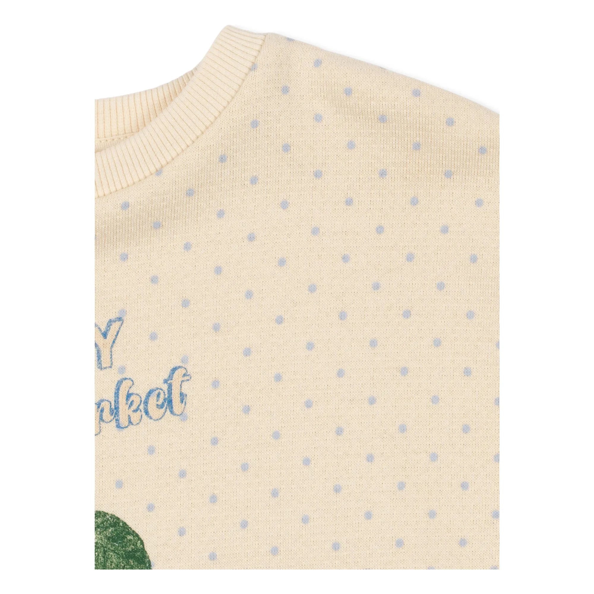 Konges Sløjd - Organik Pamuk Loupy Pois Sweatshirt | Ekru