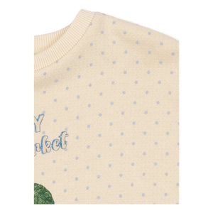 Konges Sløjd - Organik Pamuk Loupy Pois Sweatshirt | Ekru