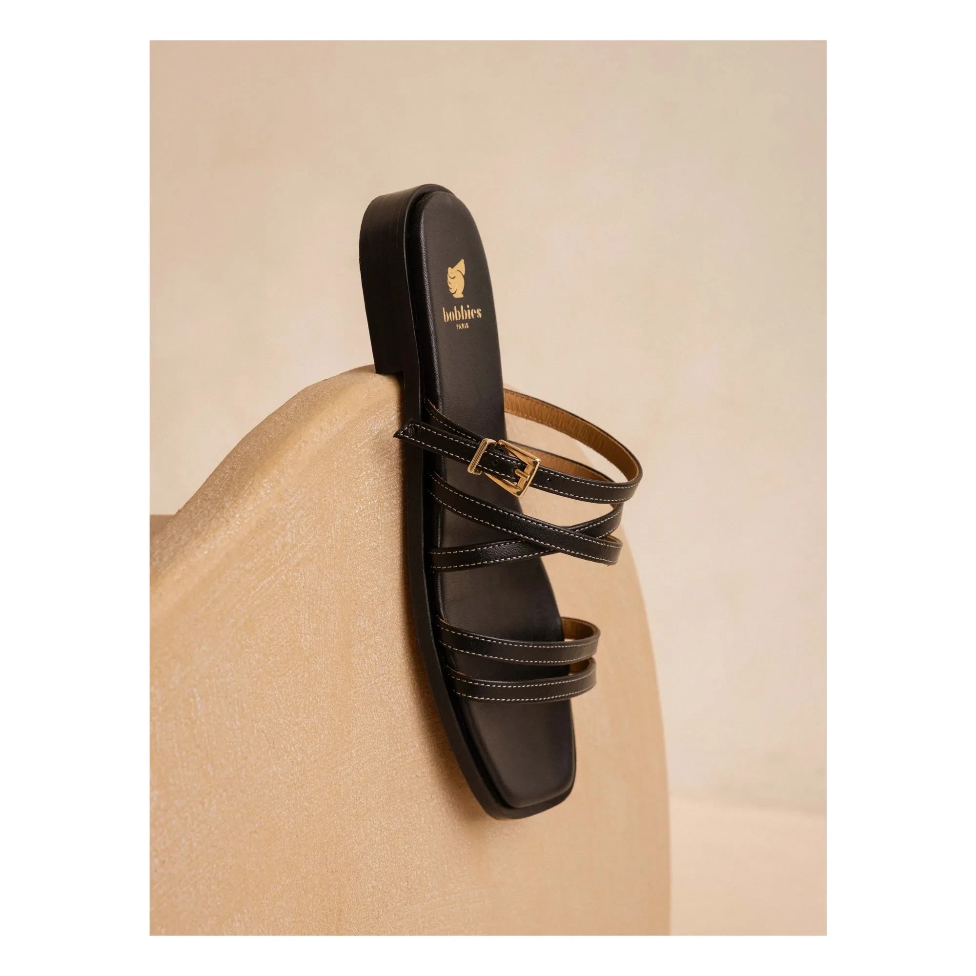 Bobbies - Isys Ledersandalen | Schwarz