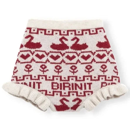 birinit - Yünlü Ördek Şort | Bordo
