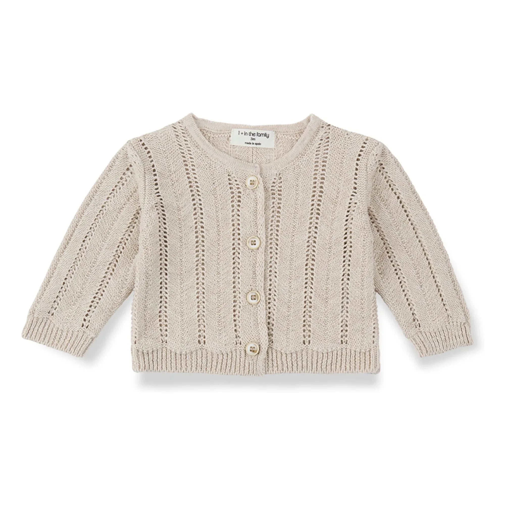 1+ in the family - Strickjacke Xelida Leinen | Beige