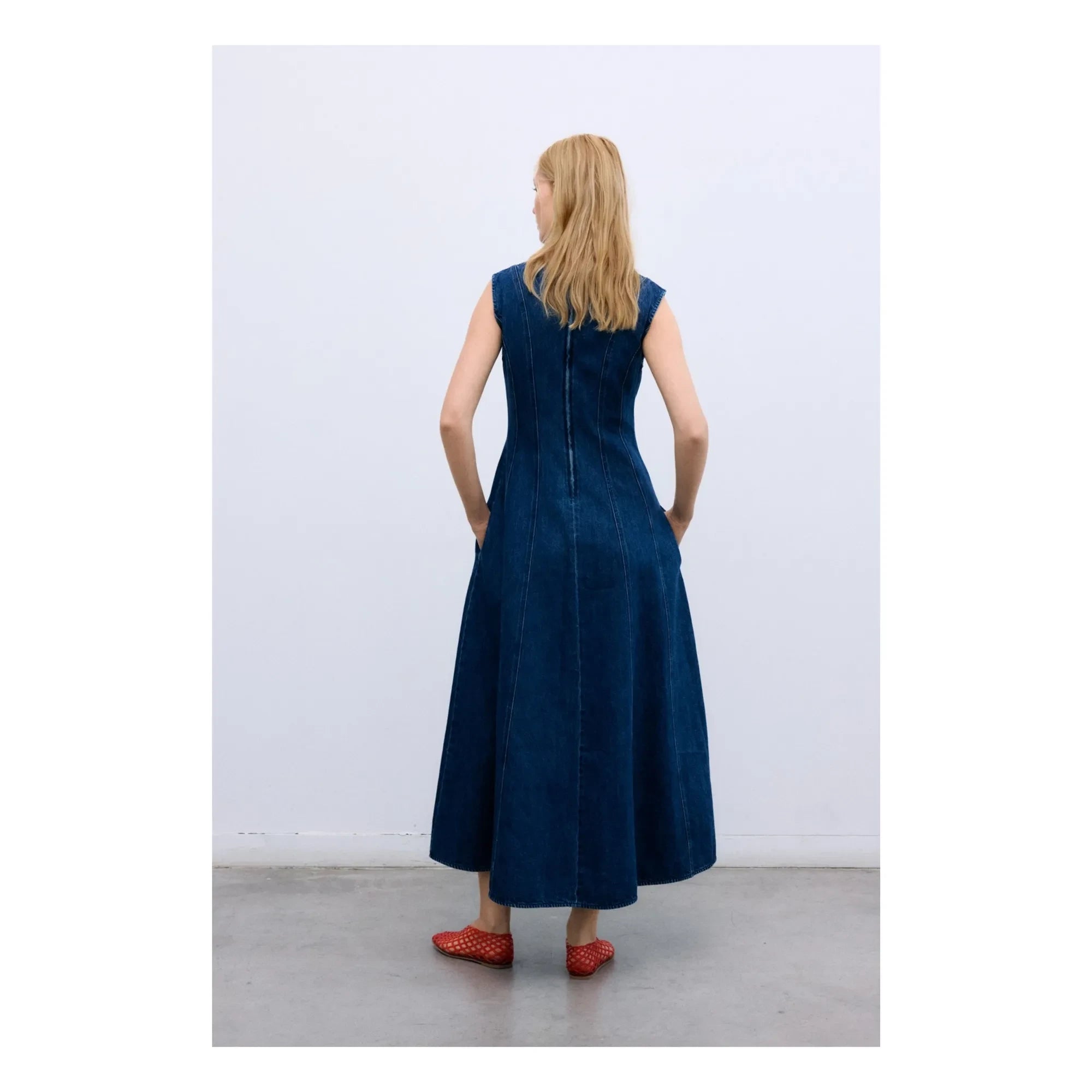 the new society - Kot Pamuk Elbise | Denim Mavi
