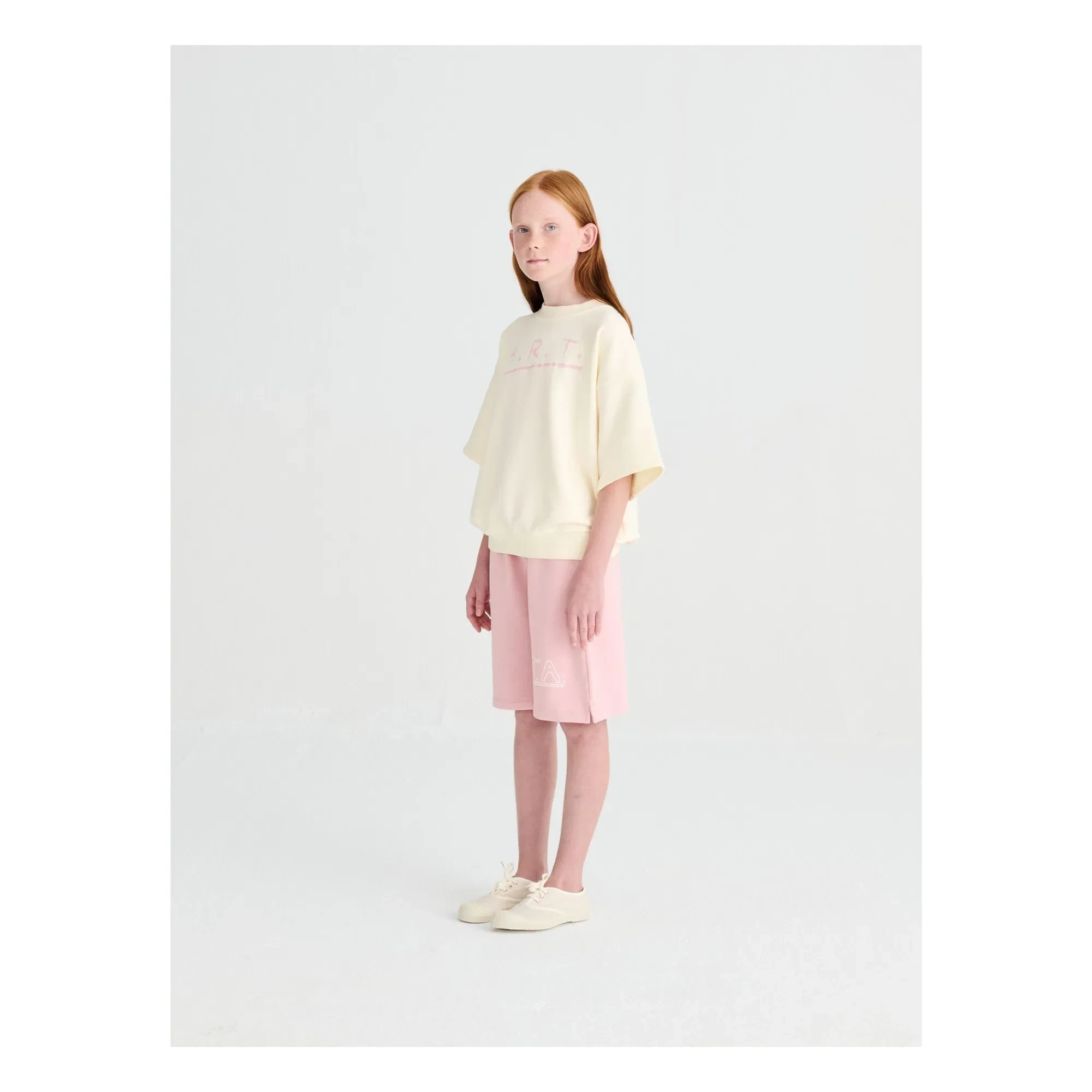 True Artist - Short Sleeve Sweatshirt N°13 Organic Cotton | Cream