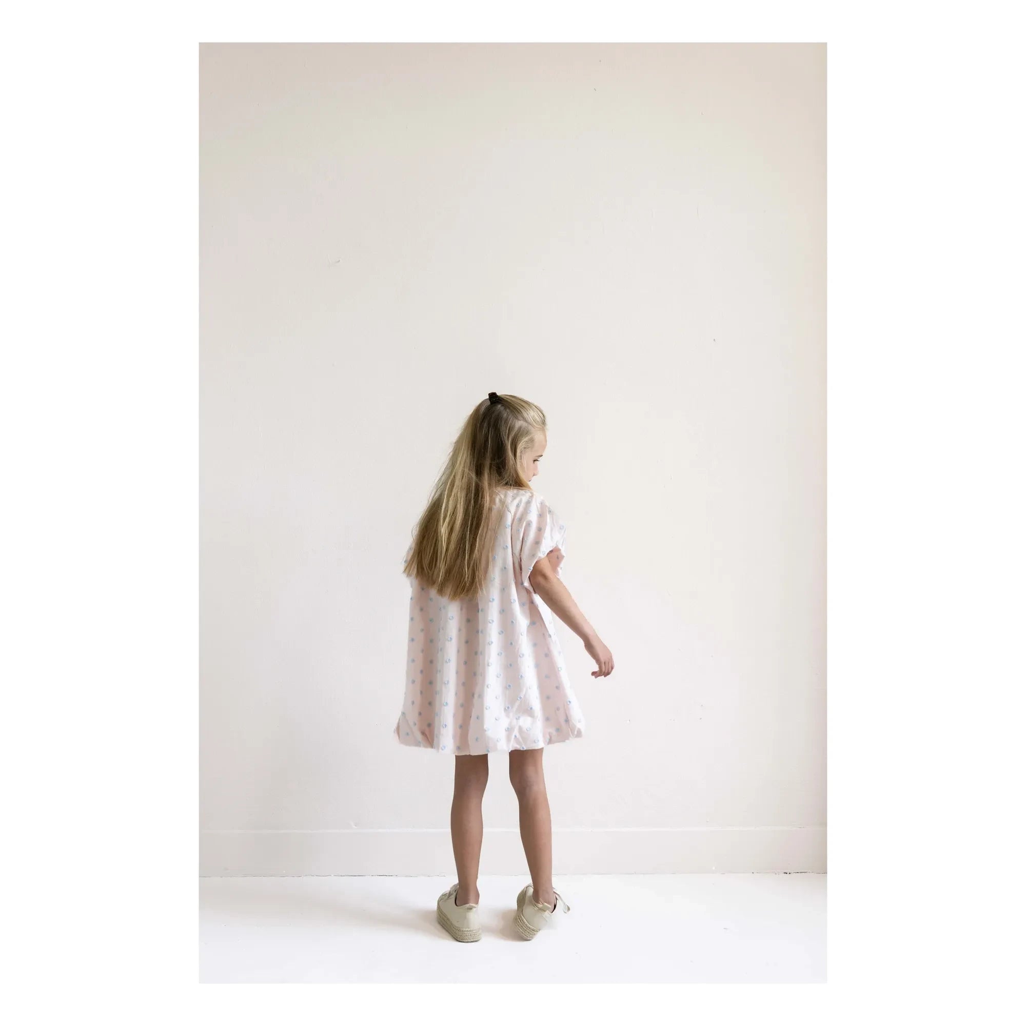 Jenest - Bella Pois Coton Bio Ballonkleid | Hellrosa