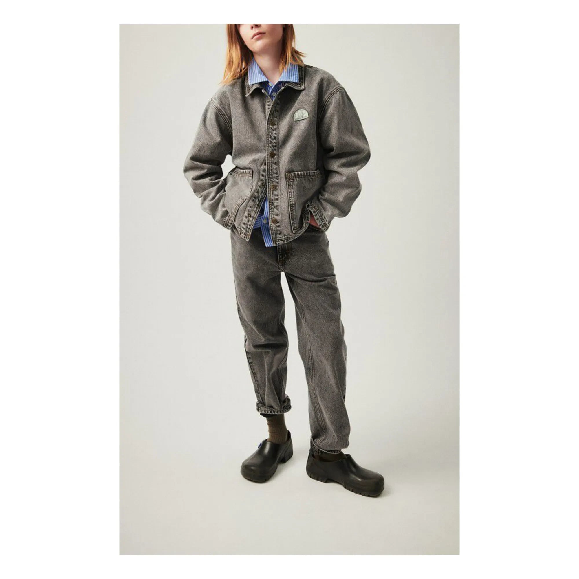 American Vintage - Yopday Jeansjacke | Dunkelgrauer Denim