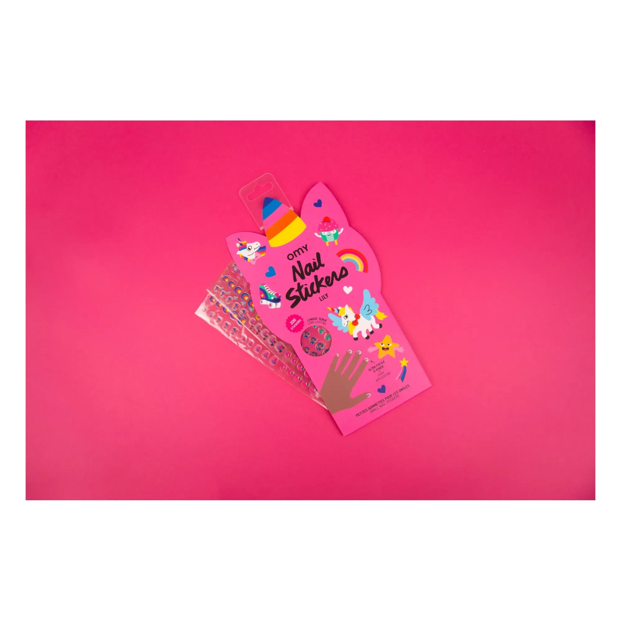 Omy - Nail stickers - Lily | Pembe