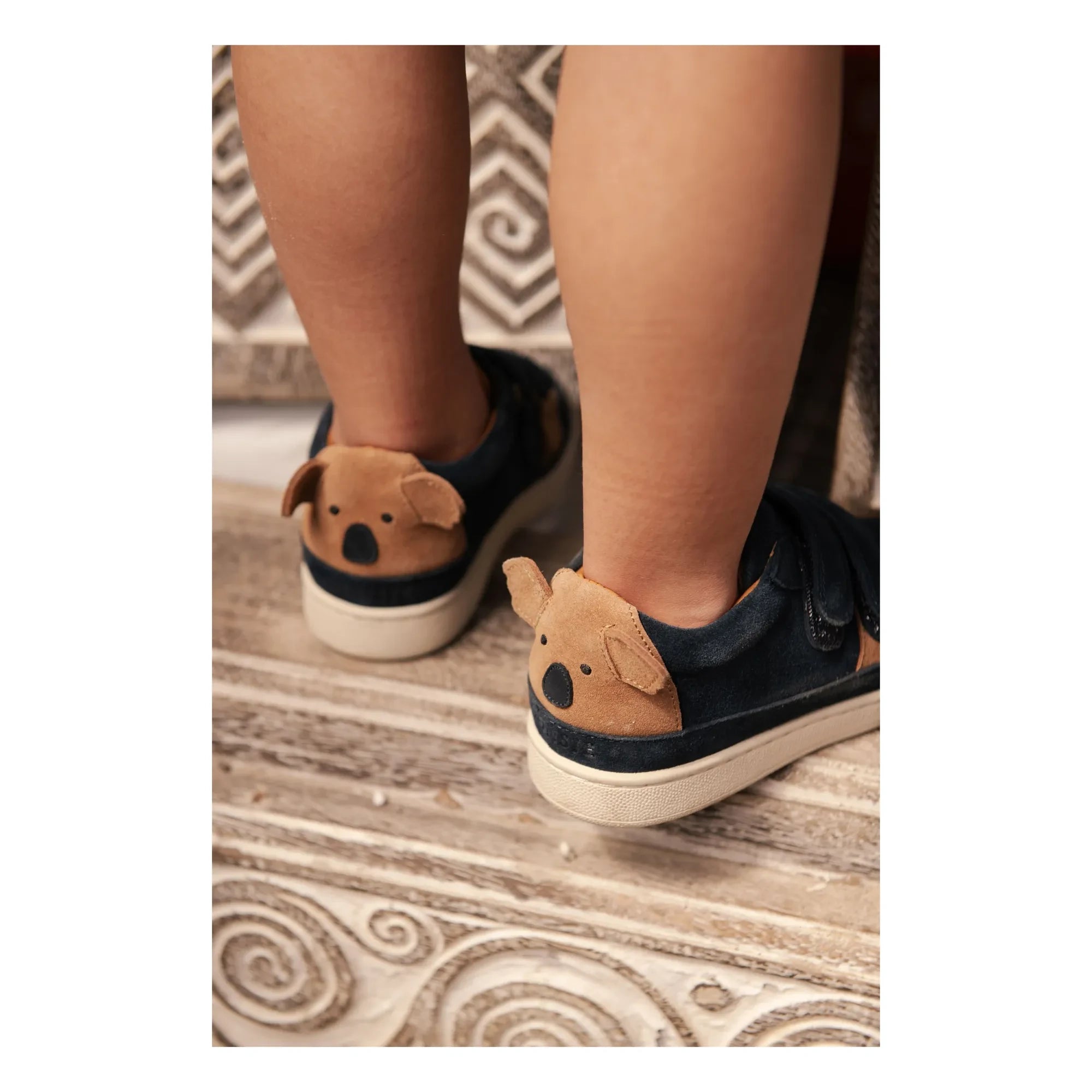 Donsje - Rinou Koala Wildleder-Sneakers mit Zacken | Nachtblau