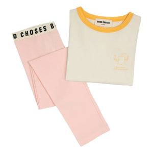 Bobo Choses - Yeşil Modal ve Organik Pamuk Pijama | Pembe