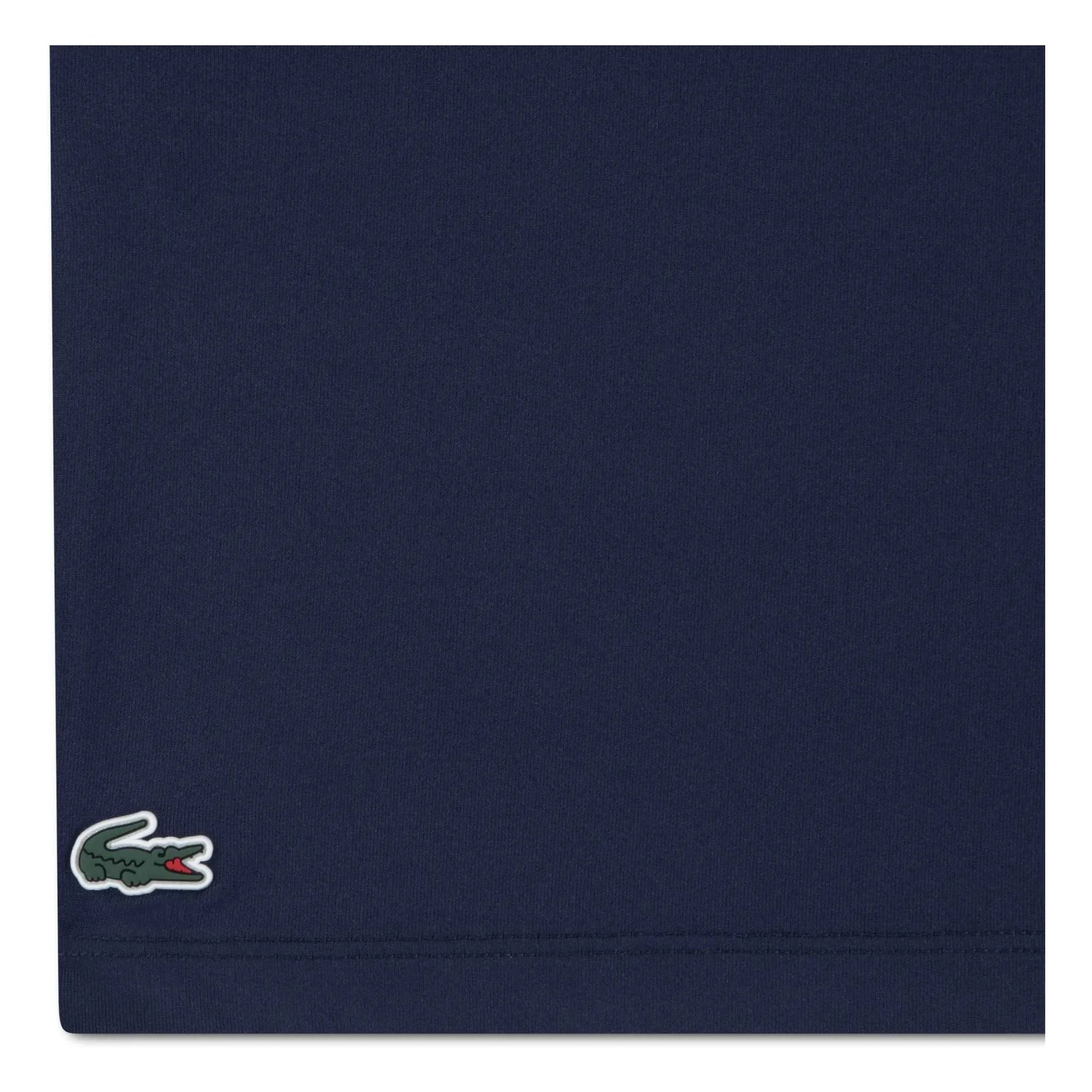 Lacoste - Contrast Collar Recycled Fiber Sports T-Shirt | Navy Blue
