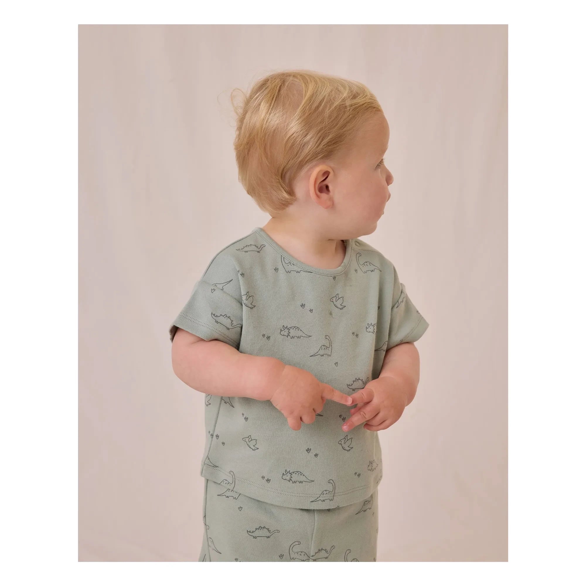Quincy Mae – T-Shirt- und Hosen-Set | Pistaziengrün