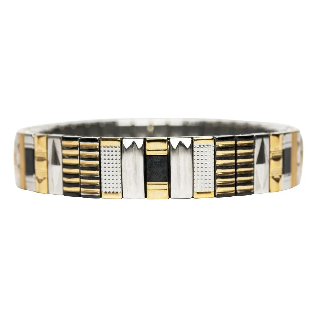 Sigal - Sig 10 Armband | Schwarz/Gold/Silber