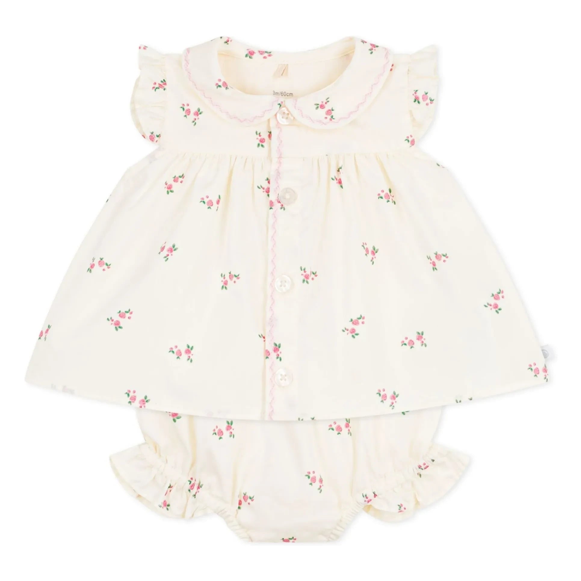Petit Bateau - Organic Cotton Poplin Blouse and Bloomer Set | Ecru