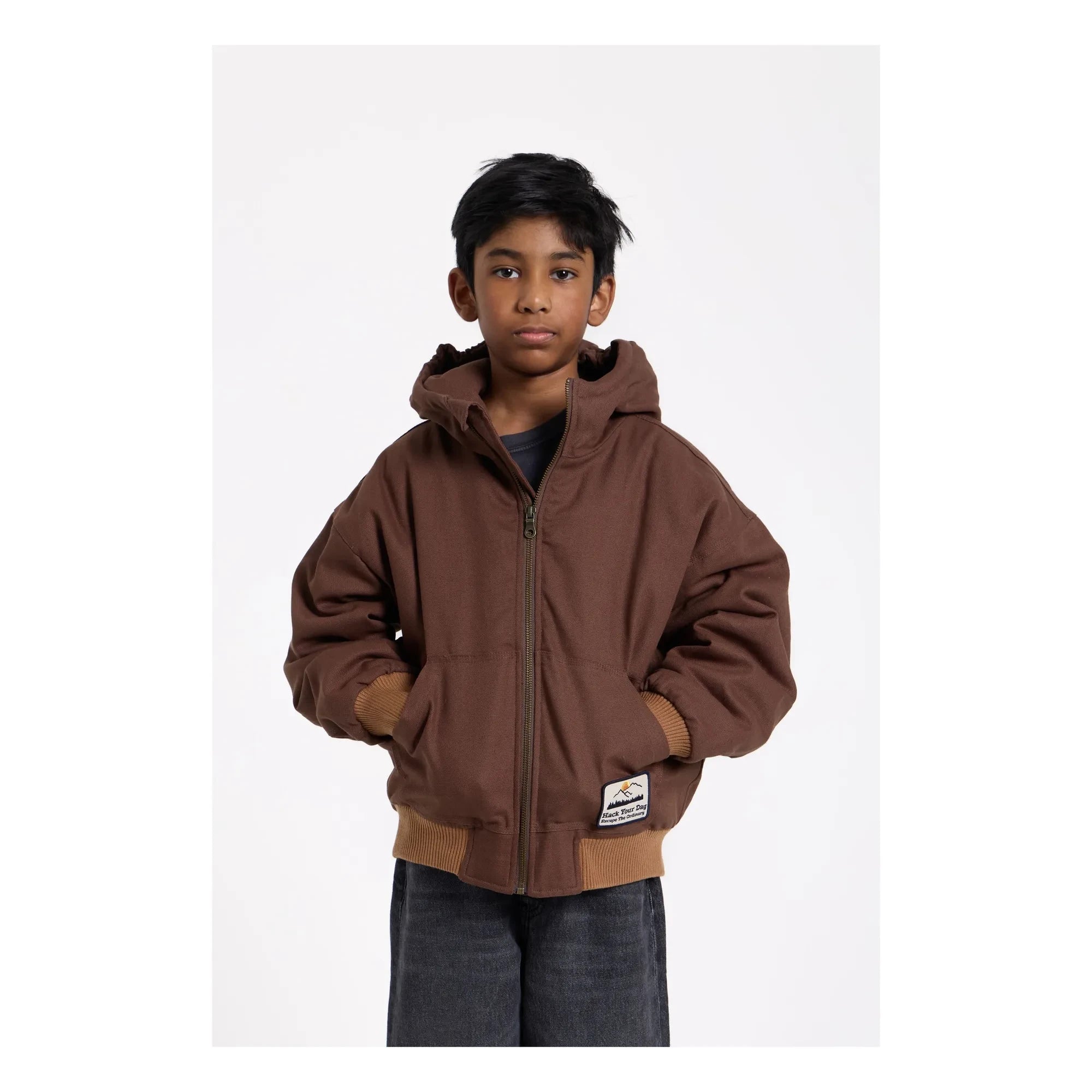 Hundred Pieces - Matt Hooded Jacket | Brown