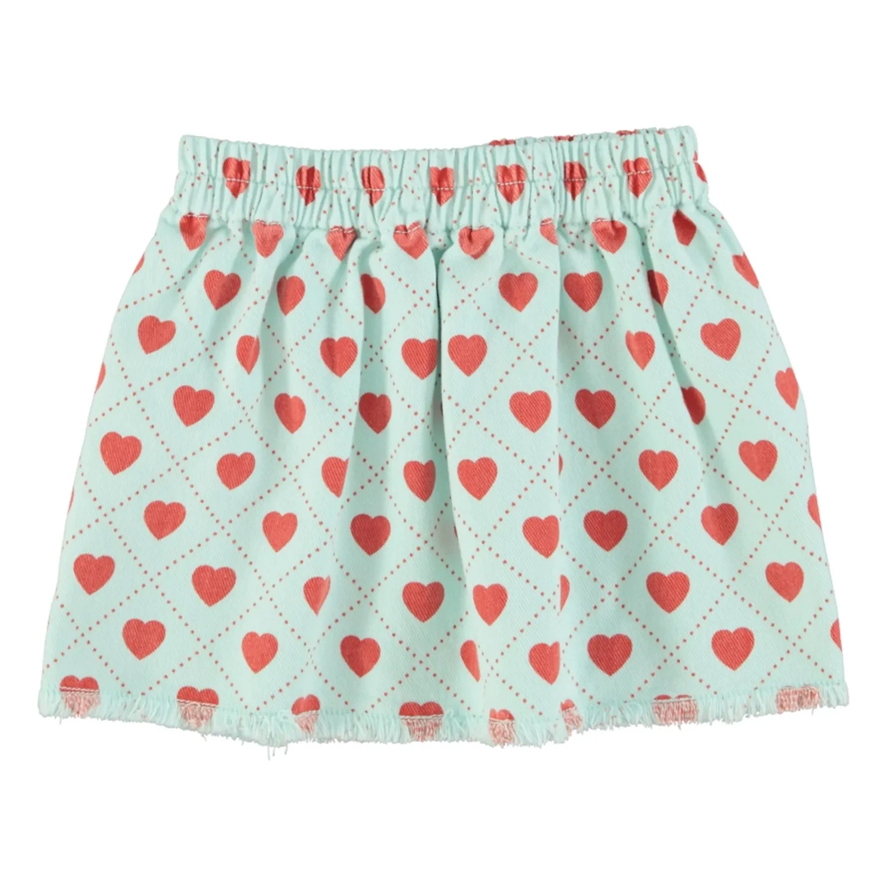 Piupiuchick - Açık Mavi Twill Kalp Etek
