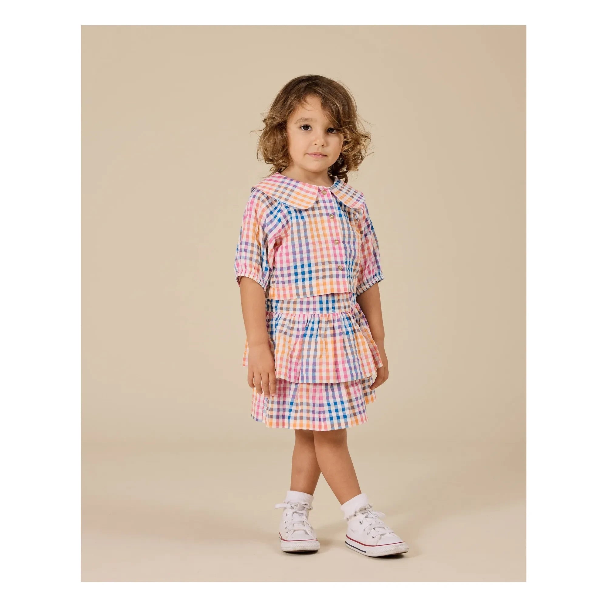 Goldie + Ace - Goldie+Ace x Smallable Exclusive - Gingham Ruffled Skirt | Pink