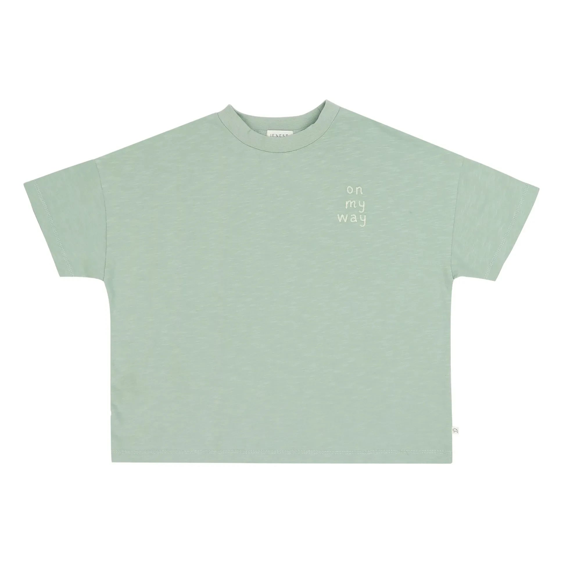 Jenest - Oversize T-shirt Ben On my Way Organik pamuk | Badem yeşili